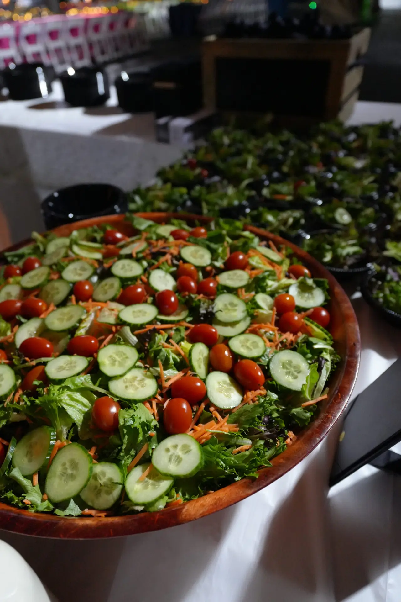 Garden Saled with fresh greens, tomato and cucumber