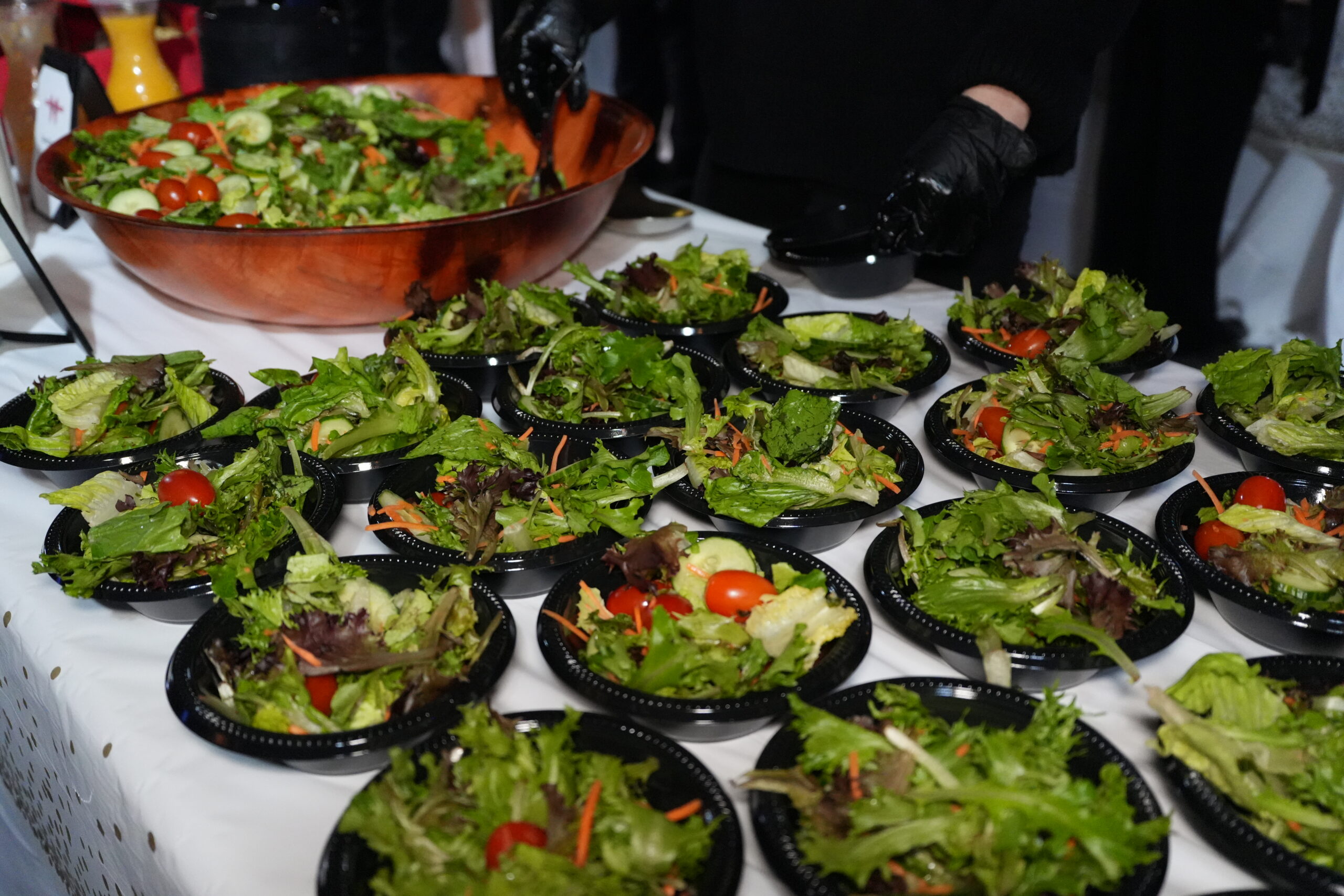 Plated dinner at a Tampa Bay event