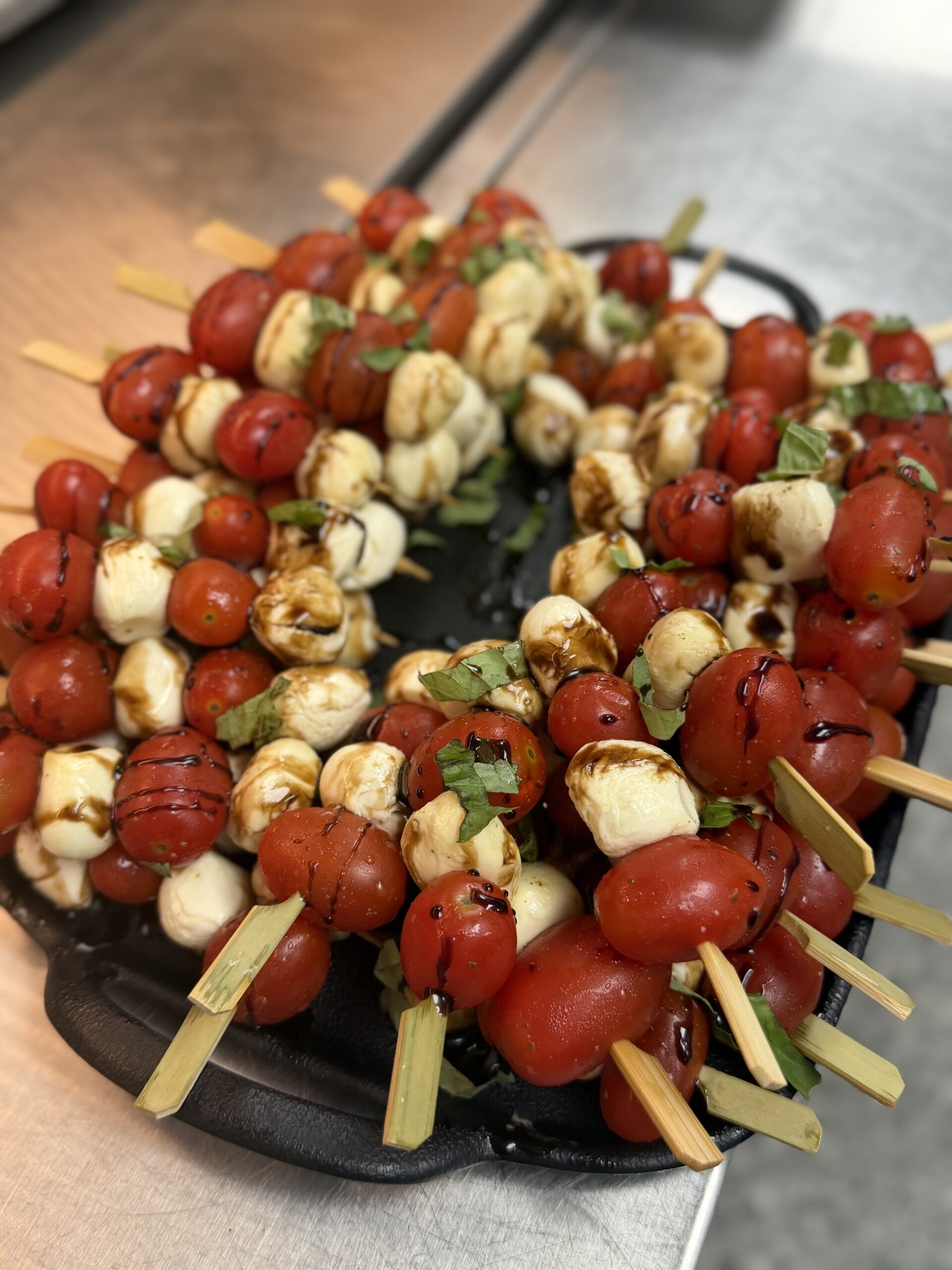 Caprese skewers from Top Shelf's Tampa catering menu